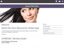 Tablet Screenshot of denverskinclinic.com